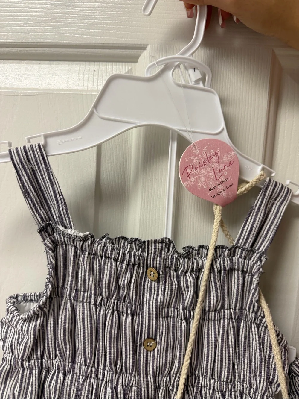 NWT Paisley Lane Girls Size 7 Striped Top Shorts Crossbody Purse 3 Piece Set
